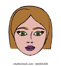 cartoon woman icon