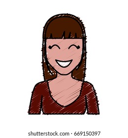 cartoon woman icon 