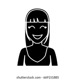 cartoon woman icon
