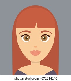 cartoon woman icon