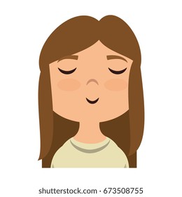 cartoon woman icon