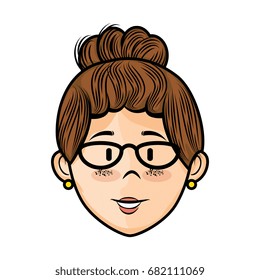 cartoon woman icon