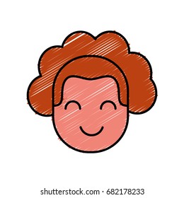 cartoon woman icon