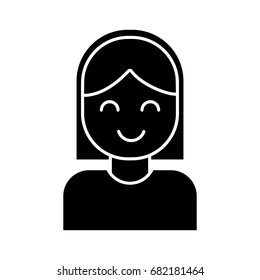 cartoon woman icon
