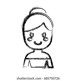 cartoon woman icon