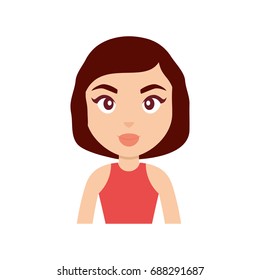cartoon woman icon