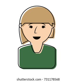 cartoon woman icon