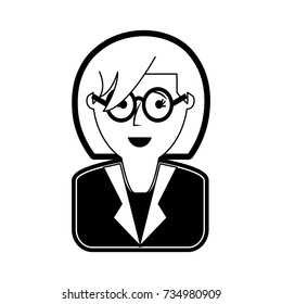 cartoon woman icon