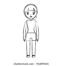 cartoon woman icon
