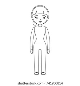 cartoon woman icon