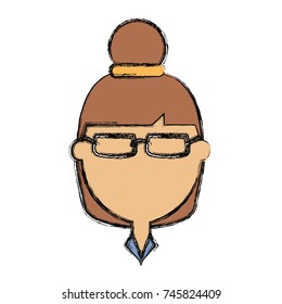 cartoon woman icon
