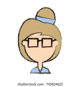 cartoon woman icon