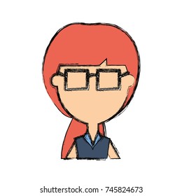 cartoon woman icon