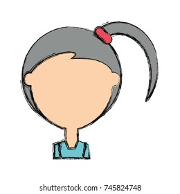 cartoon woman icon