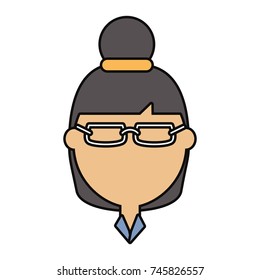 cartoon woman icon