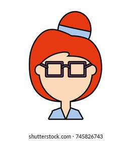cartoon woman icon