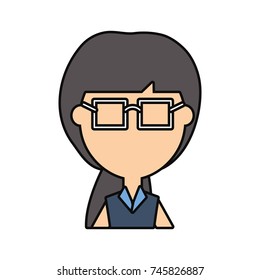 cartoon woman icon