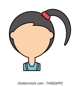cartoon woman icon