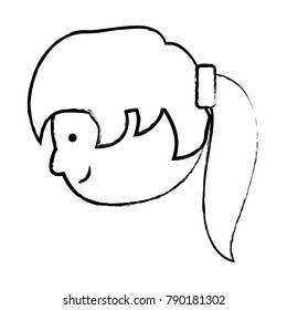 cartoon woman icon