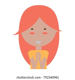 cartoon woman icon