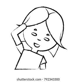 cartoon woman icon