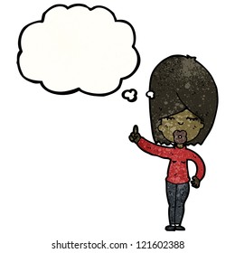 cartoon woman with idea