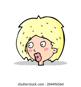 cartoon woman looking