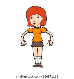 cartoon woman looking sideways