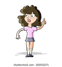cartoon woman making point