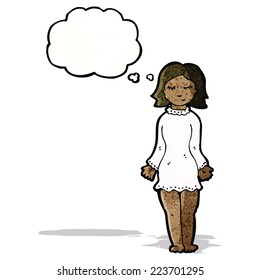 cartoon woman in night dress