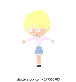cartoon woman panicking