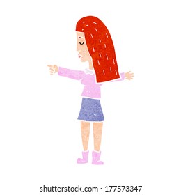 cartoon woman pointing