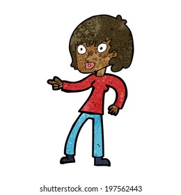 cartoon woman pointing