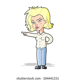 cartoon woman pointing