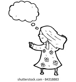cartoon woman pointing