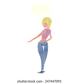 cartoon woman posing