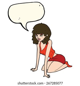 cartoon woman posing