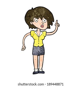 cartoon woman with question