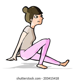 cartoon woman sitting