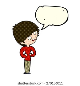cartoon woman with speech bubble