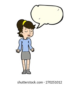 mulher de desenho animado com balão