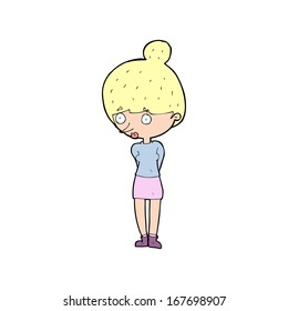 cartoon woman staring