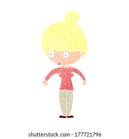 cartoon woman staring