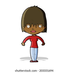 cartoon woman staring