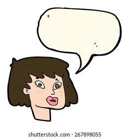 cartoon woman talking