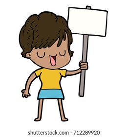 cartoon woman talking