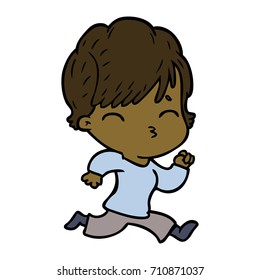 cartoon woman thinking