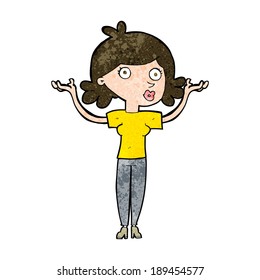 cartoon woman throwing arms in air