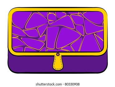 Cartoon woman's bag. Vector