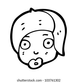cartoon woman's face